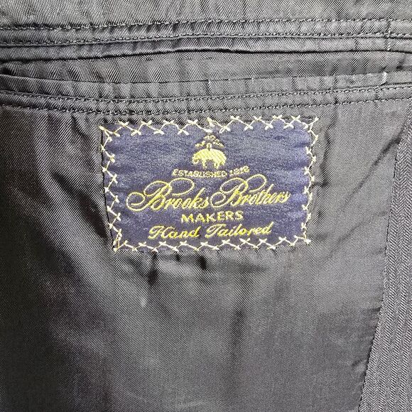 Brooks Brothers Makers Men's Tailored Gray Sport Coat Jacket Blazer 42L - Picture 4 of 11